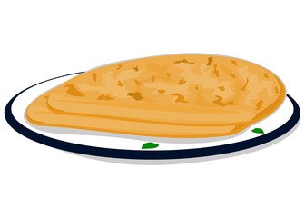 Chapati indian Roti or Bread Vector