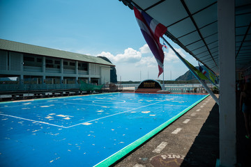 deserted football field