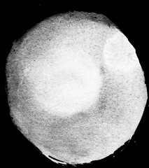 Wet ink geometric shape. Brush paint strokes. Texture brushes and modern grunge brush lines. Ink brush artistic design element for frame design. Isolated element. © artistmef