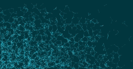 Network Mesh Procedural Art background illustration