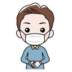 Obraz premium 感染症対策でマスクをした男性