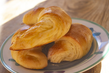 freshly baked croissants