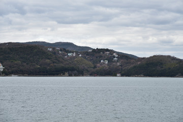 日本の岡山県備前市の美しい島々