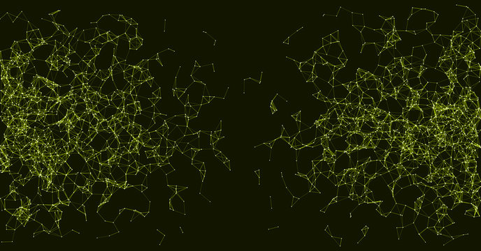 Network Mesh Procedural Art background illustration