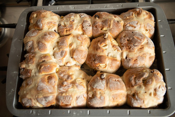 Home Made Hot Cross Buns