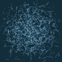 Network Mesh Procedural Art background illustration