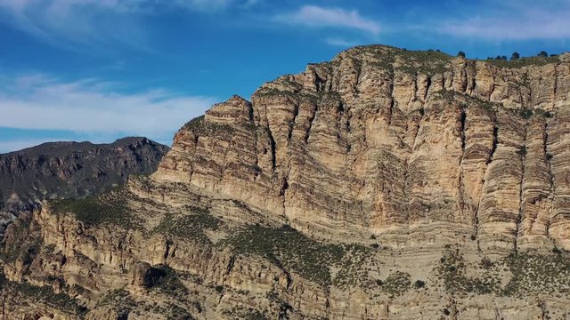 Landscape view of the mountains of Ojos in the Valley of Ricote, Murcia region in Spain. Seen from Mirador del Penon.