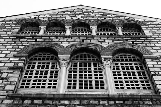 Windows of the church in solun.