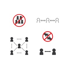 Social distancing icon