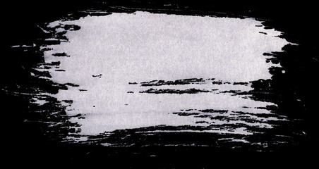 Brush paint strokes. Texture brushes and modern grunge brush lines. Ink brush artistic design element for frame design. Isolated elements set. Rough smears and stains