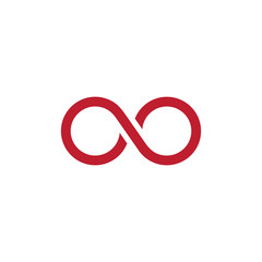 infinity loop line simple logo vector