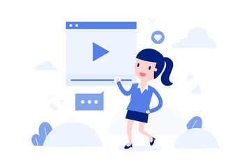 Live streaming video concept.