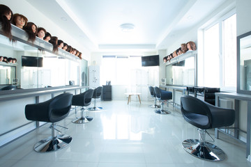Barbershop interior. Places to make new haircut