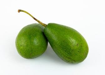 Natural Avocado Isolated on white background