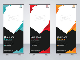 Business banner roll up set,standee banner template,Modern banner.