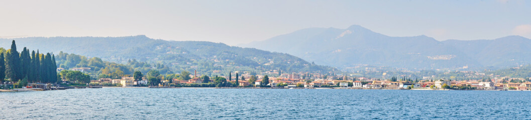 Panoramic picture of City of Salò, at Lake Garda in Italy.