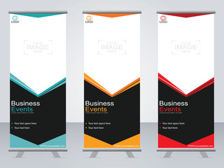 Business banner roll up set,standee banner template,Modern banner.