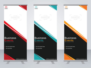 Business banner roll up set,standee banner template,Modern banner.