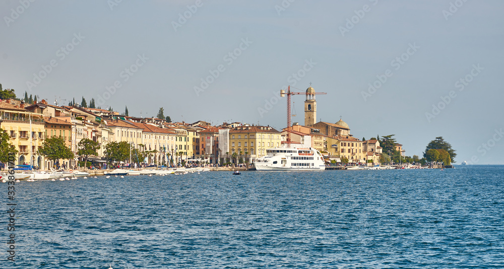 Canvas Prints Panoramic picture of City of Salò, at Lake Garda in Italy.