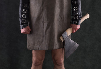 crazy mask with an ax