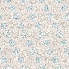 Abstract geometric seamless pattern with elliptical shapes