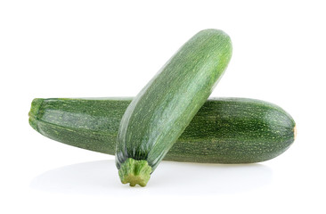 Fresh zucchini isolated on a white background.