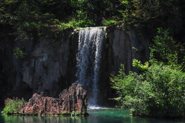 Fototapeta na wymiar Breathtaking Lakes and Falls at the Plitvicer National Park in Croatia