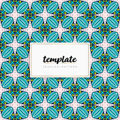 Background mandala seamless pattern vector