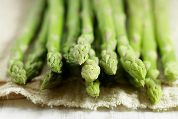 Asparagus.  Fresh Asparagus on white background
