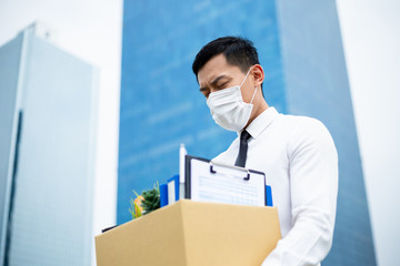 Asian man being fired