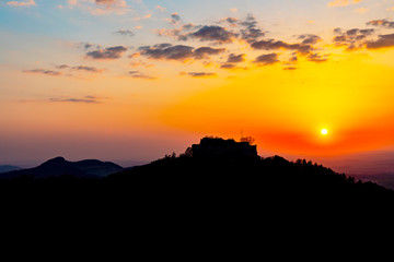 Burg Hohen Neuffen Sonnenuntergang