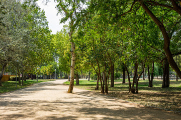 Fototapeta na wymiar Can Mercader park in Cornella, Barcelona (Spain).