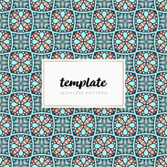 Obraz premium Background mandala seamless pattern vector