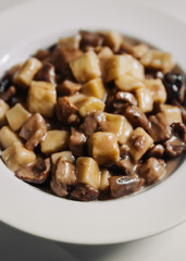 Porcini Mushrooms Gnocchi Plate