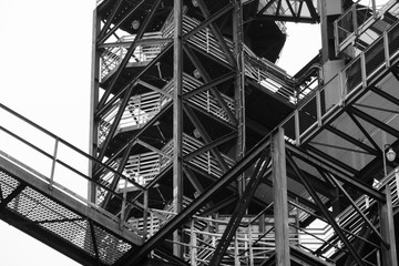 Obraz premium Black and white abstract industrial backround