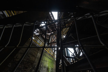 Black and white abstract industrial backround