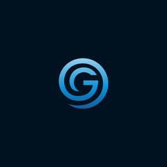 initial letter G logo design template
