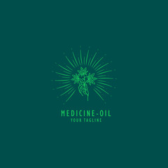 CBD oil Logo Design Vector Illustration Template Idea