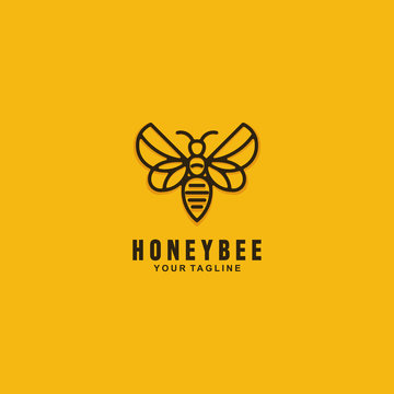 Bee Logo Design Template idea