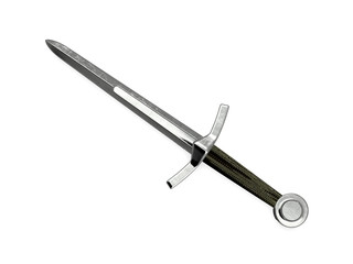 Medieval european dagger 3d rendering