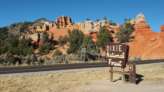 Dixie National Forest sign