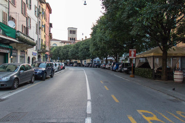 Fototapeta na wymiar San Faustino street in Brescia, Lombardy, Italy.
