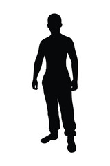 Boxing man silhouette