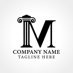 Attorney & Law Letter M Logo With Creative Modern Vector Template. Law Business Letter M Logo Design