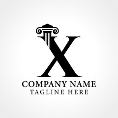 Attorney & Law Letter X Logo With Creative Modern Vector Template. Law Business Letter X Logo Design