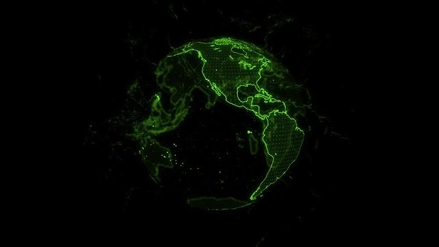 The virus is spreading across the world; virus seizes the planet on black background; global pandemic