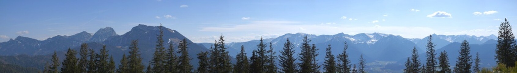 Bergpanorama vom Schwarzenberg nach Süden