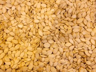 Unpeeled Top View Pumpkin Seeds