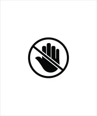 Obraz premium no touch flat icon,vector best flat design icon.