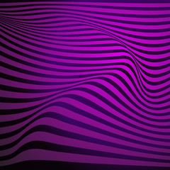 Abstract purple waves futuristic curved space background